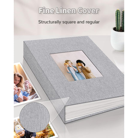 Linen Photo Album w/Display Window, Various Sizes