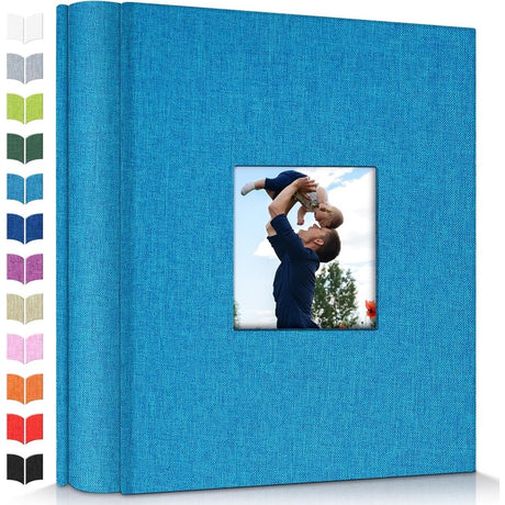 Linen Photo Album w/Display Window, Various Sizes