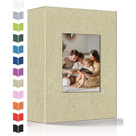 Linen Photo Album w/Display Window, Various Sizes