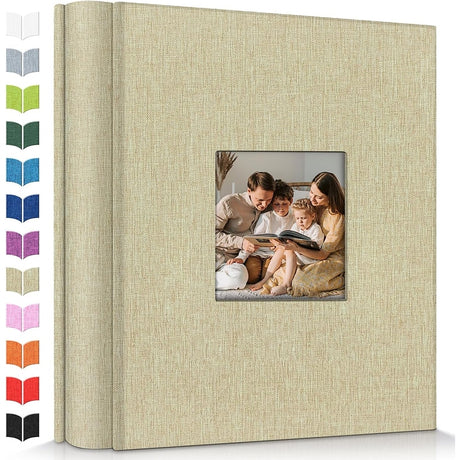 Linen Photo Album w/Display Window, Various Sizes