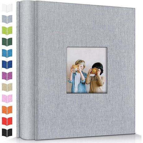 Linen Photo Album w/Display Window, Various Sizes