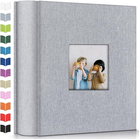 Linen Photo Album w/Display Window, Various Sizes