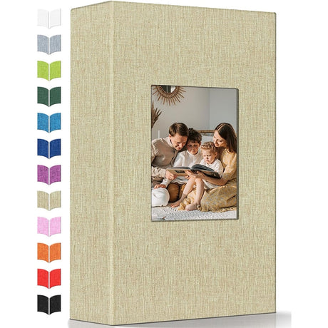 Linen Photo Album w/Display Window, Various Sizes