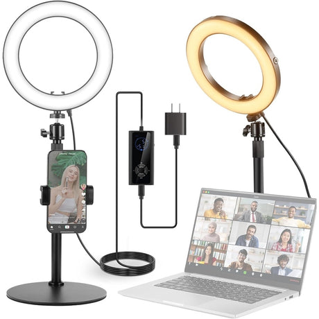 Neewer 8" Desk Ring Light with Stand, RH8B