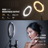 Neewer 8" Desk Ring Light with Stand, RH8B