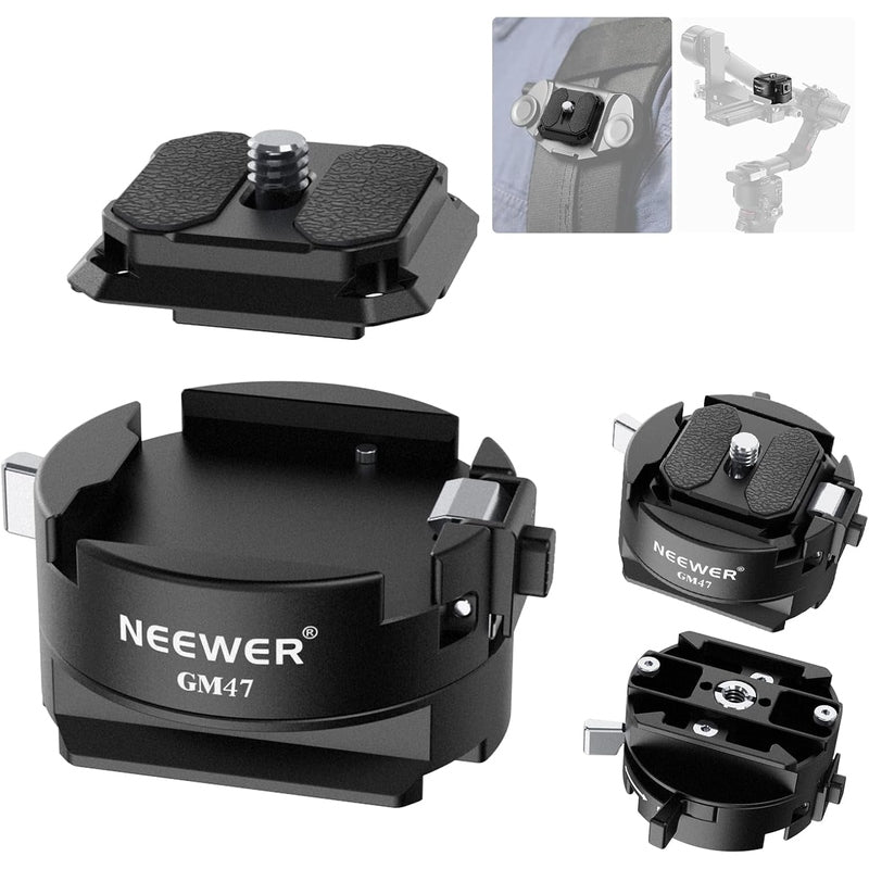 Neewer GM47 Quick Release Plate w/Clamp Base