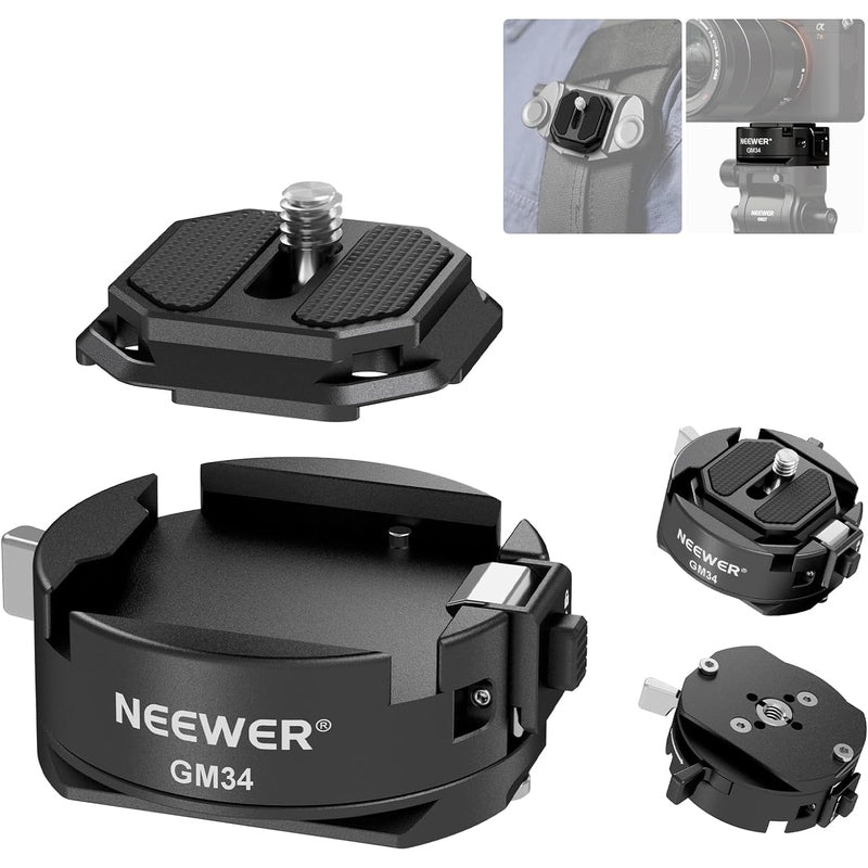 Neewer GM47 Quick Release Plate w/Clamp Base