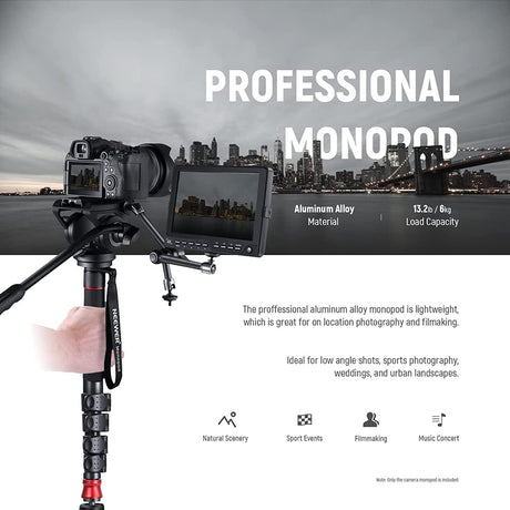 Neewer GM76 Professional Camera Monopod w/Fluid Head    