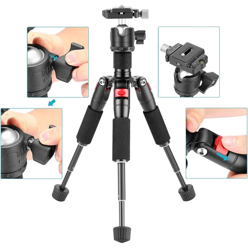 Neewer M521 20" Portable Aluminum Mini Tripod