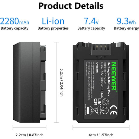 Neewer NP-FZ100 Replacement Battery for Sony