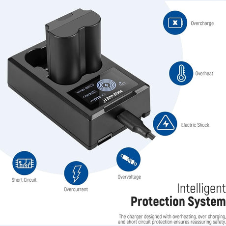 Neewer NP-W235 Dual Battery Charger Set, 2 Pack Batteries