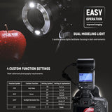 Neewer RF1 Macro Ring Flash for for Canon/Nikon/Sony