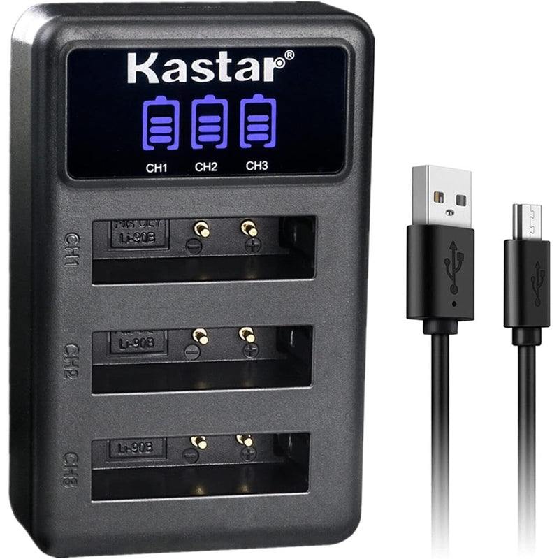 OM SYSTEM LI-90B or LI-92B Battery and Chargers by Kastar