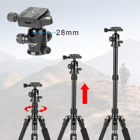 Portable Tripod w/Ball Head Heavy Duty Lightweight Compact