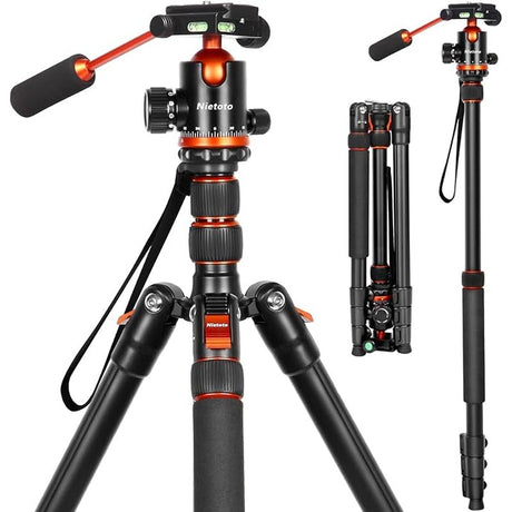 Professional DSLR Camera Tripod & Monopod Stand, 68" for Camera Photography