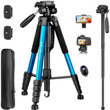 Professional DSRL Camera Tripod & Monopod Stand w/Remote, 72" for Camera Photography