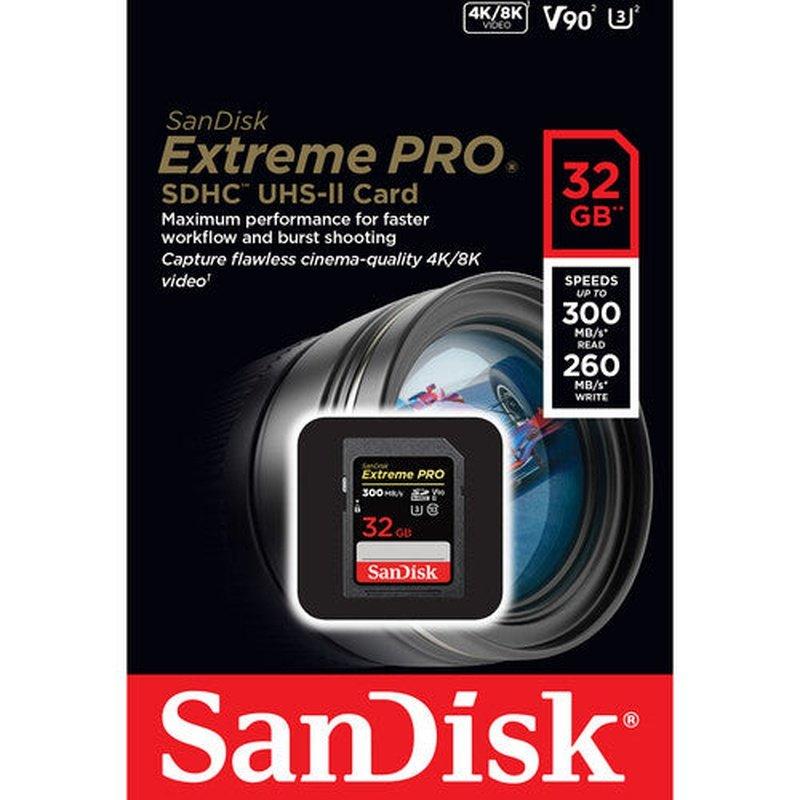 SanDisk 32GB Extreme PRO UHS-II SDHC Memory Card