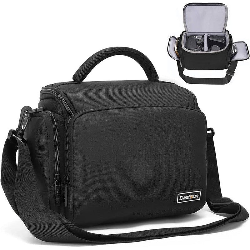 Single Shoulder Crossbody Compact Camera Bag, Black