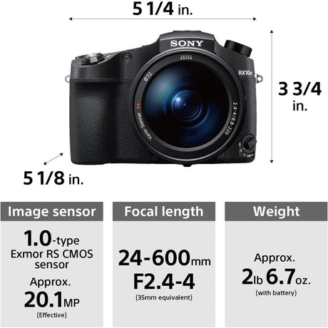 Sony Cyber‑Shot RX10 IV with 25X Optical Zoom