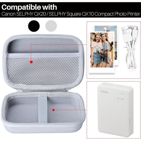 Storage Case for Canon SELPHY QX20 or QX10 Photo Printers