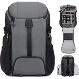 TARION Dual-Side Access Camera Backpack w/Laptop Compartment