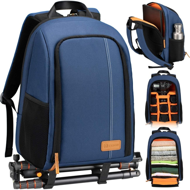 TARION Waterproof Camera Backpack w/Laptop Compartment