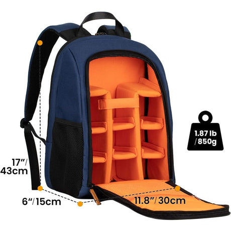 TARION Waterproof Camera Backpack w/Laptop Compartment