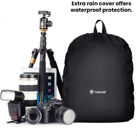 TARION Waterproof Camera Backpack w/Laptop Compartment