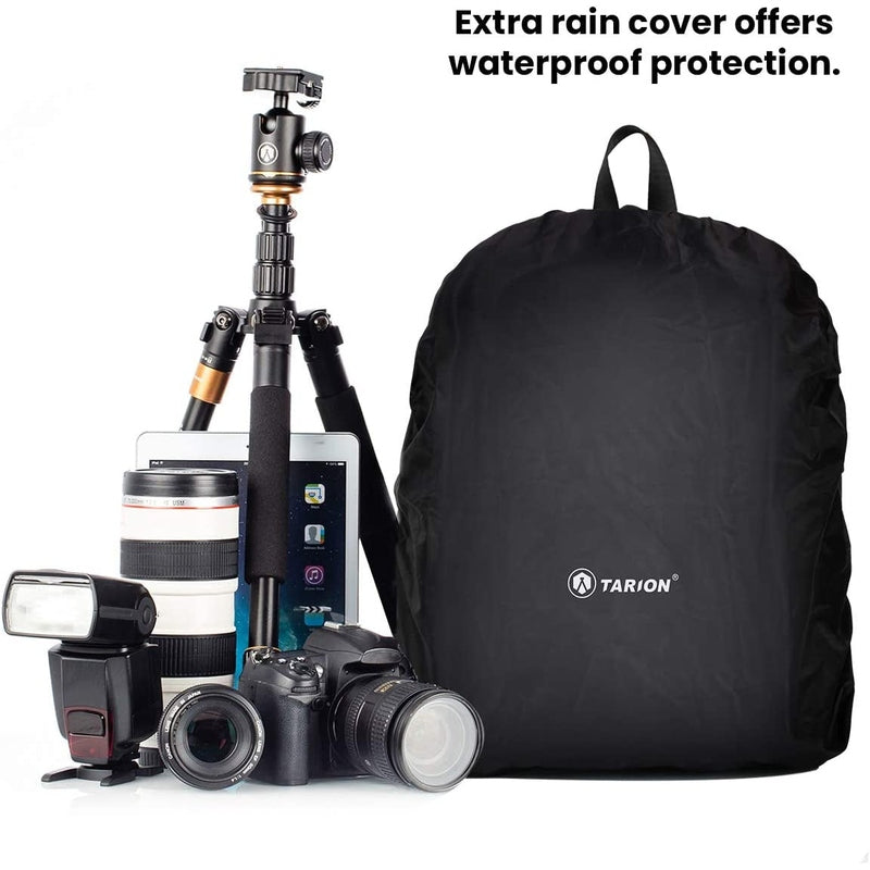 TARION Waterproof Camera Backpack w/Laptop Compartment