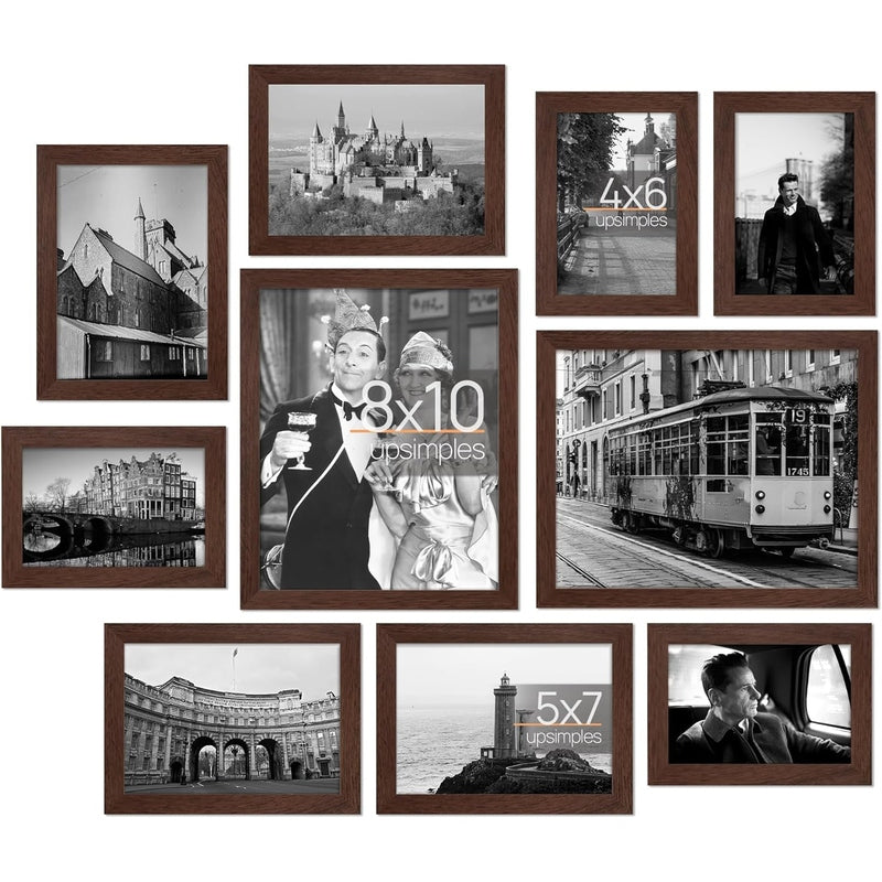 Wall Decor Collage 10 Pack Picture Frames for Mounting or Tabletop