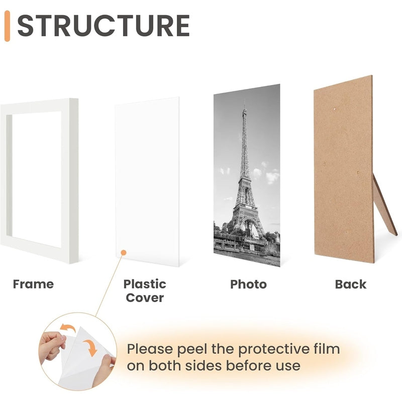 Wall Decor Collage 10 Pack Picture Frames for Mounting or Tabletop