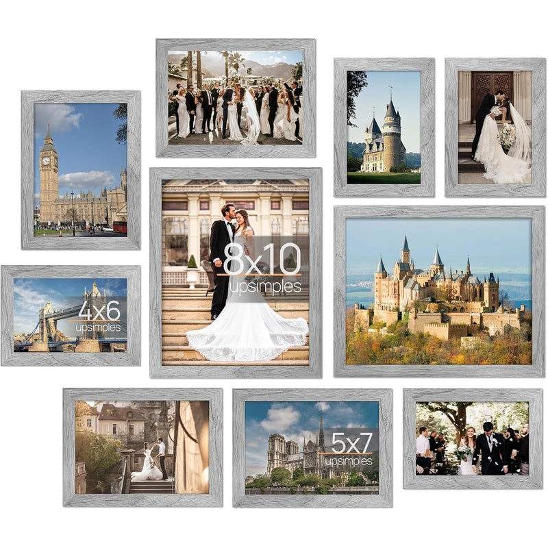 Wall Decor Collage 10 Pack Picture Frames for Mounting or Tabletop