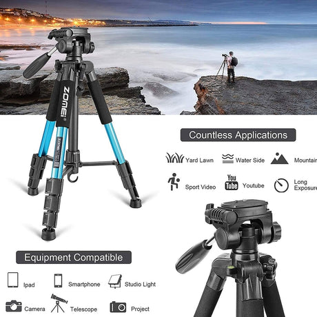 Zomei Portable 55" Q111 Camera Tripod