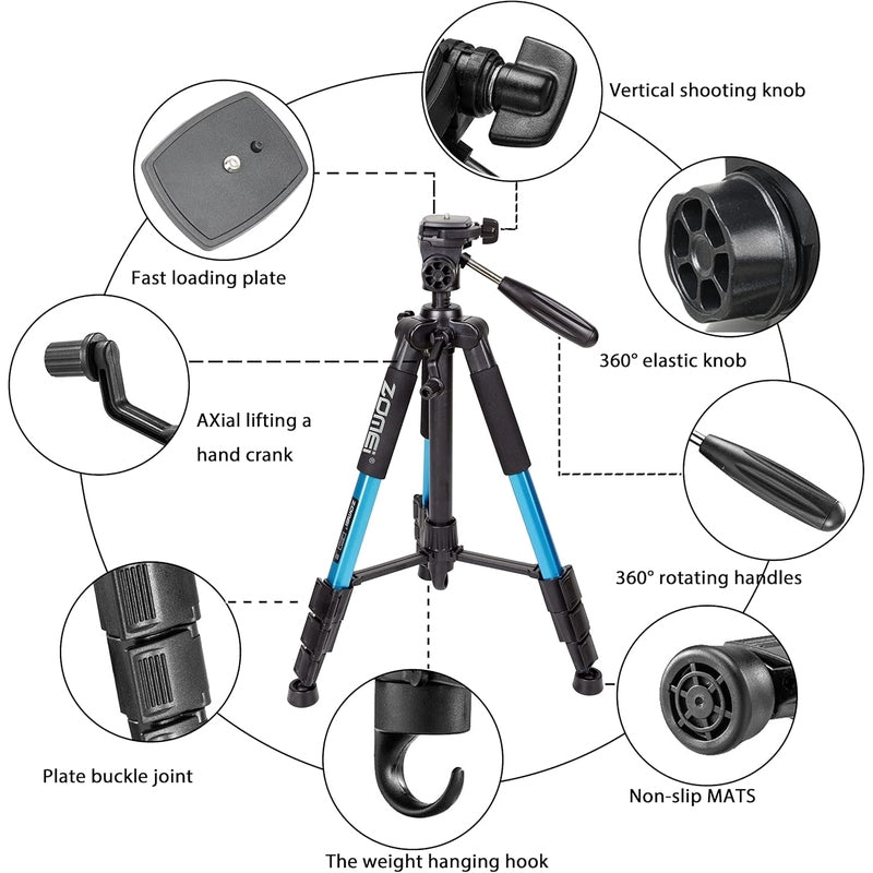 Zomei Portable 55" Q111 Camera Tripod