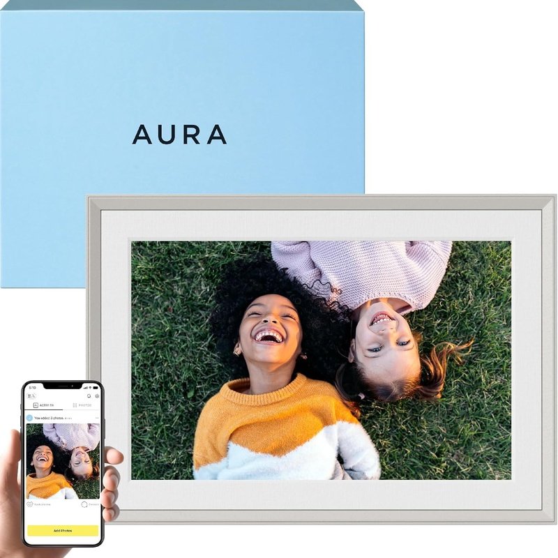 10.1 Inch Aura Carver Digital Picture Frame, WiFi, Free Unlimited Storage