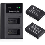 2 Pack LP-E12 Batteries and Dual Charger for Select Canon Cameras