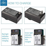 2 Pack LP-E8 Batteries and Charger for Canon EOS, Rebel and Kiss