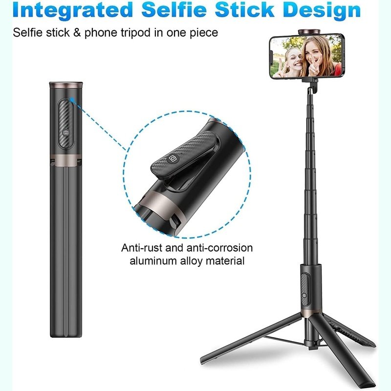 60" Cell Phone Selfie Stick Tripod Stand w/Wireless Remote