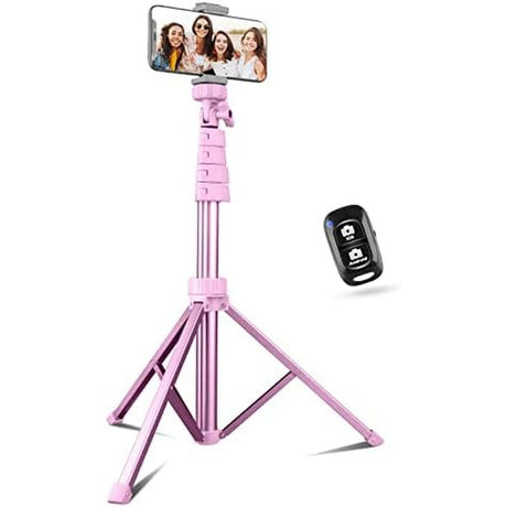 62" Extendable Cell Phone Tripod & Selfie Stick w/Wireless Remote