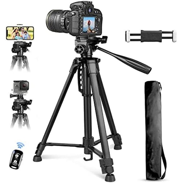 67 Inch Heavy Duty Tripod Stand Complete Unit Perfect for Phone & Camera Photography