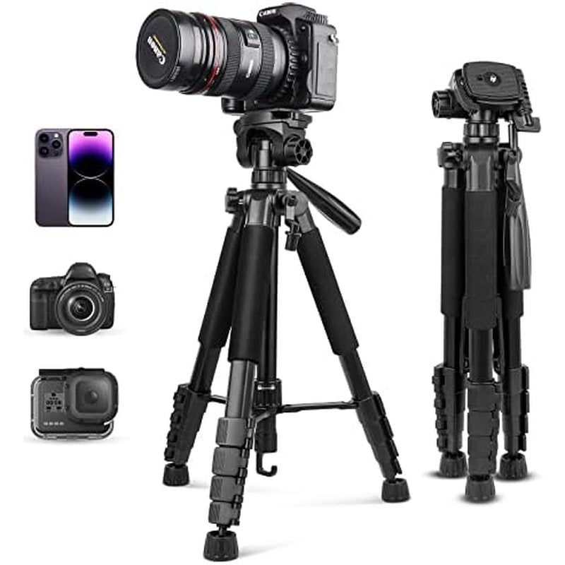 67 Inch Heavy Duty Tripod Stand Complete Unit Perfect for Phone & Camera Photography