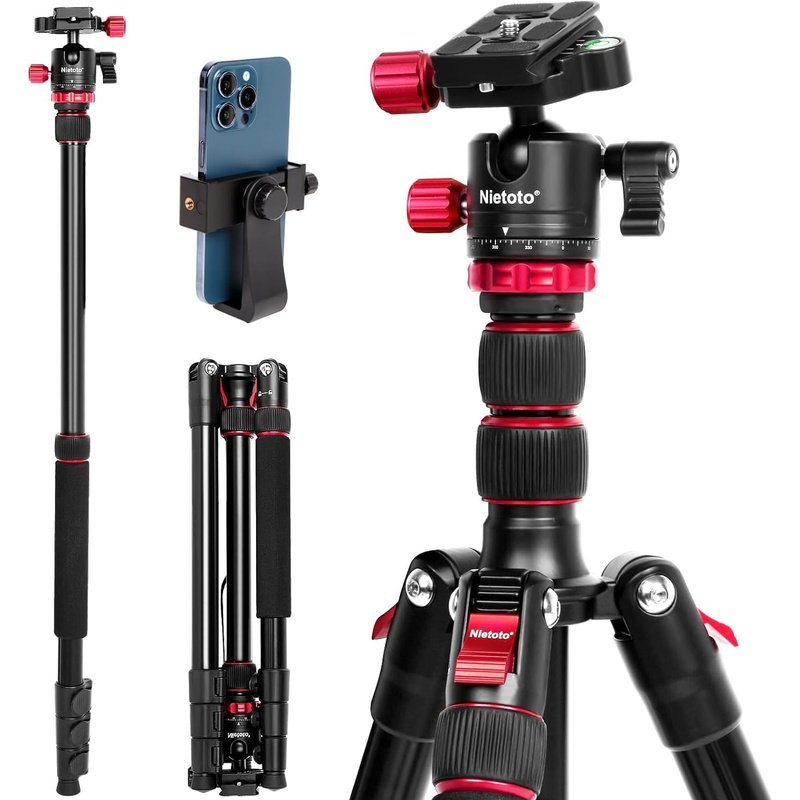 68" Professional DSLR Camera Tripod & Monopod Stand for Camera Photography