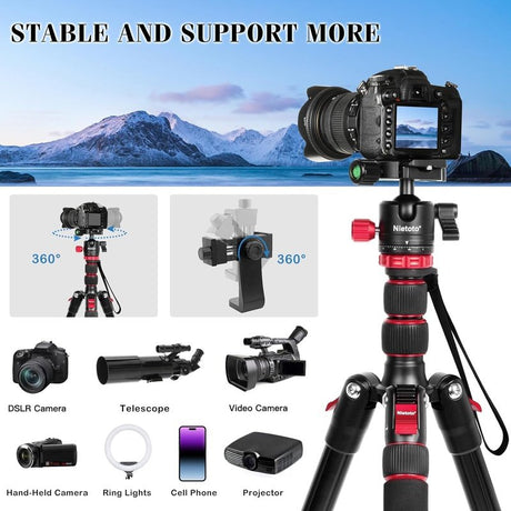 68" Professional DSLR Camera Tripod & Monopod Stand for Camera Photography