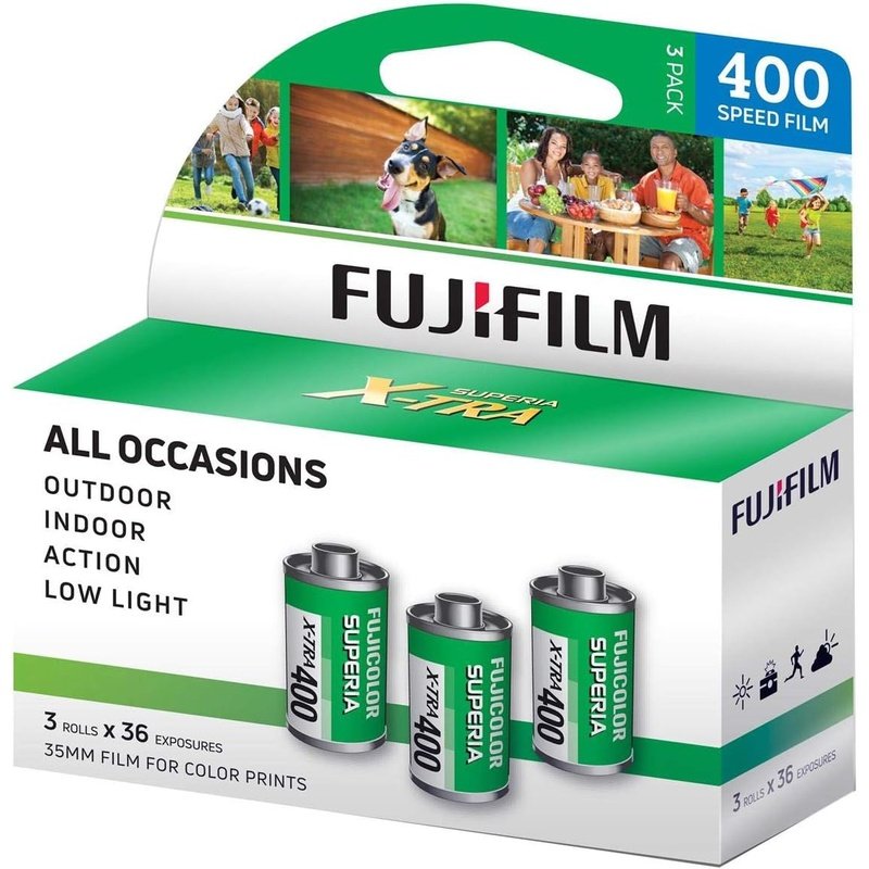 Fujicolor Superia X-TRA 400 Color Negative Film 35mm Roll Film, 36 Exposures, 3-Pack