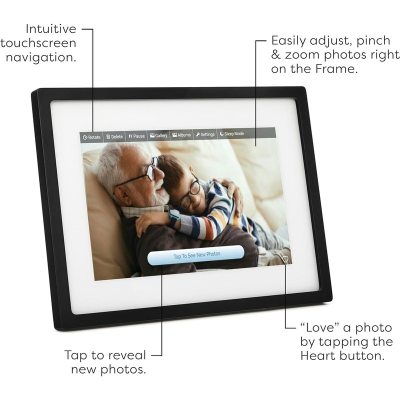Skylight Digital Picture Frame, 10 or 15 Inch, WiFi, Email Photos, Touch Screen Display
