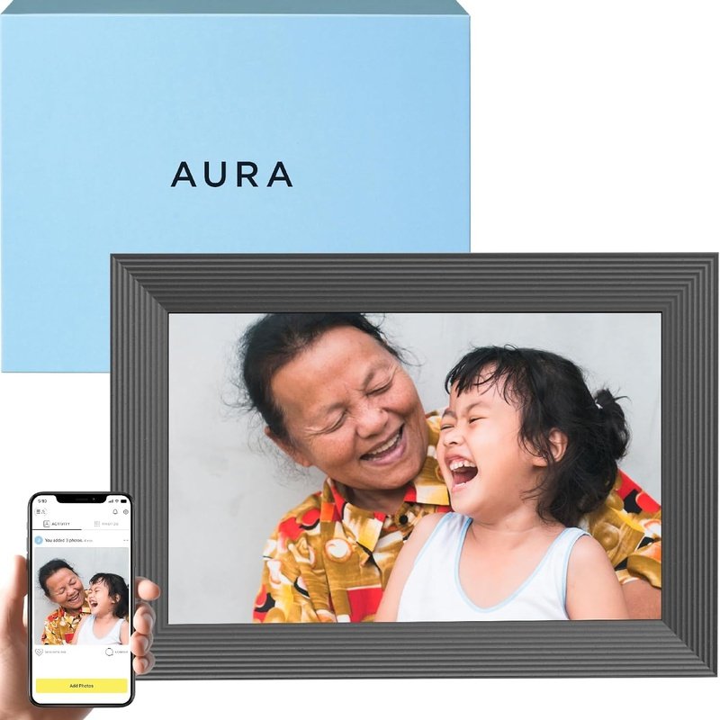 10.1 Inch Aura Carver Digital Picture Frame, WiFi, Free Unlimited Storage