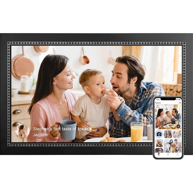 Digital Photo Frame WiFi Touch Screen, w/16GB Storage, Share Photos Remotely