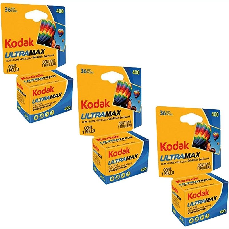 Kodak Ultramax 400 Color Print Film 36 Exp. 35mm DX 400 135-36 108 Pics Pack of 3 , Basic