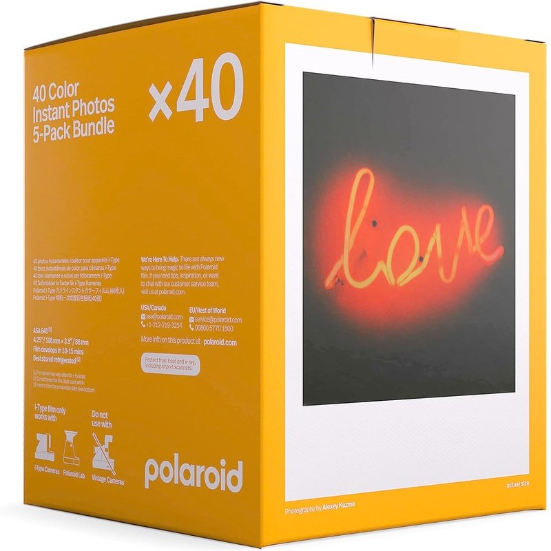 Polaroid Instant Color iType Film - 40X Film Pack 40 Photos 6010