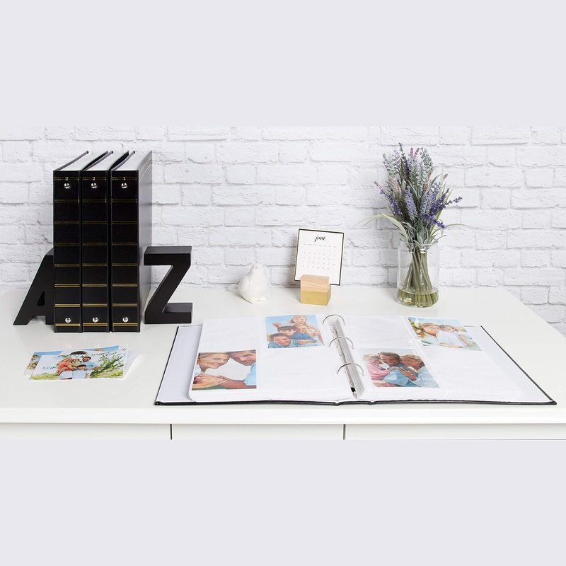 Traditional Photo Albums, Holds 440 4X6 Photos, Set of 4, Black